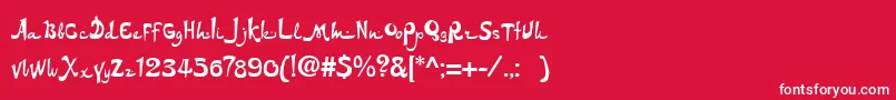 Arabic Font – White Fonts on Red Background