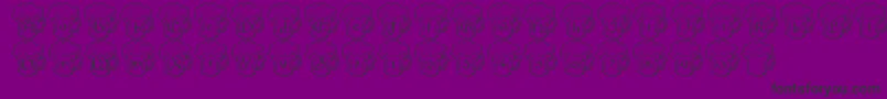 Fonte LmsIrishBeer – fontes pretas em um fundo violeta