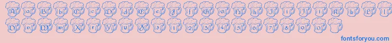 LmsIrishBeer Font – Blue Fonts on Pink Background