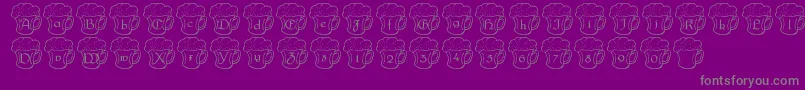 LmsIrishBeer Font – Gray Fonts on Purple Background