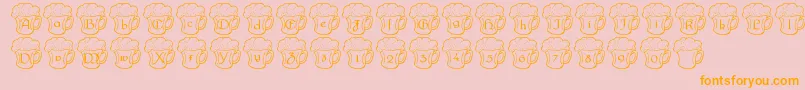 LmsIrishBeer Font – Orange Fonts on Pink Background