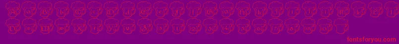 LmsIrishBeer Font – Red Fonts on Purple Background