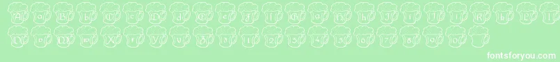 LmsIrishBeer Font – White Fonts on Green Background