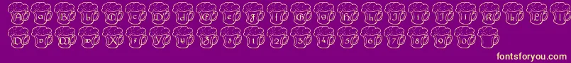 LmsIrishBeer Font – Yellow Fonts on Purple Background