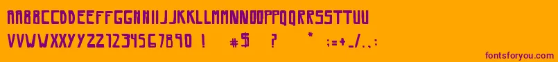 SaviaRegular Font – Purple Fonts on Orange Background