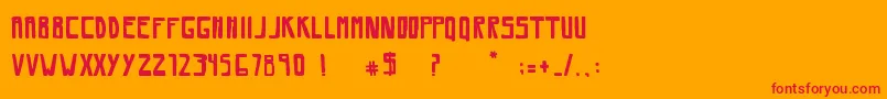 SaviaRegular Font – Red Fonts on Orange Background