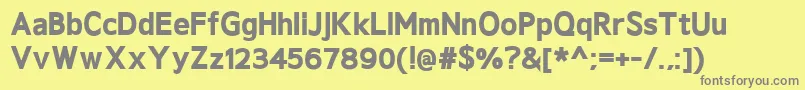 GeldersansHeavy Font – Gray Fonts on Yellow Background