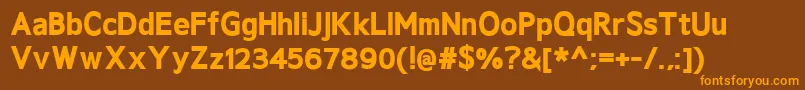 GeldersansHeavy Font – Orange Fonts on Brown Background