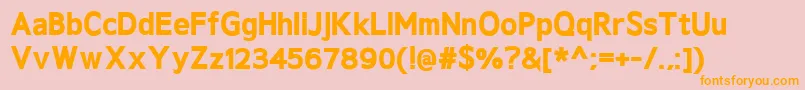 GeldersansHeavy Font – Orange Fonts on Pink Background