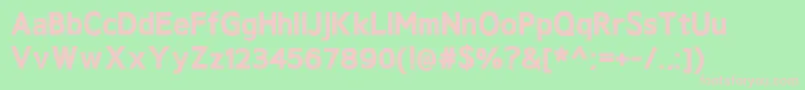 GeldersansHeavy Font – Pink Fonts on Green Background