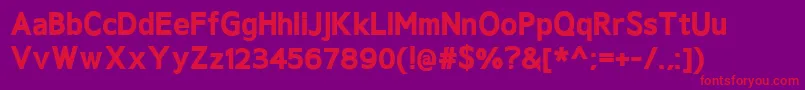 フォントGeldersansHeavy – 紫の背景に赤い文字