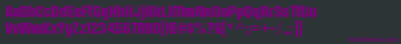 Czcionka StructiapanelRegular – fioletowe czcionki na czarnym tle