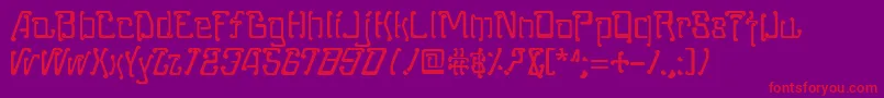 Moped Font – Red Fonts on Purple Background