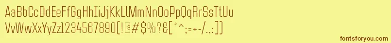 CasestudynooneLtLight Font – Brown Fonts on Yellow Background