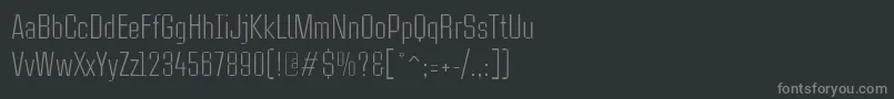 Fonte CasestudynooneLtLight – fontes cinzas em um fundo preto