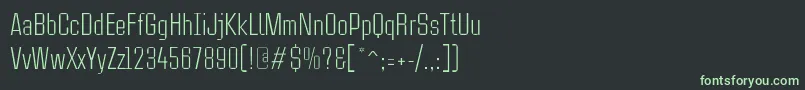 Шрифт CasestudynooneLtLight – зелёные шрифты на чёрном фоне