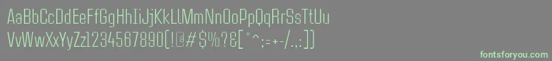 フォントCasestudynooneLtLight – 灰色の背景に緑のフォント