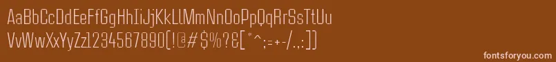 Шрифт CasestudynooneLtLight – розовые шрифты на коричневом фоне