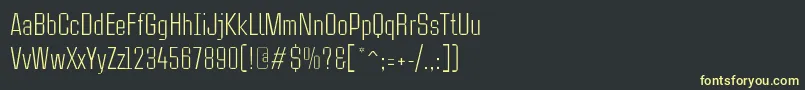 Шрифт CasestudynooneLtLight – жёлтые шрифты на чёрном фоне