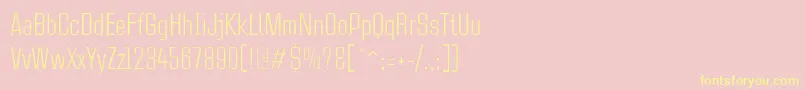 CasestudynooneLtLight Font – Yellow Fonts on Pink Background