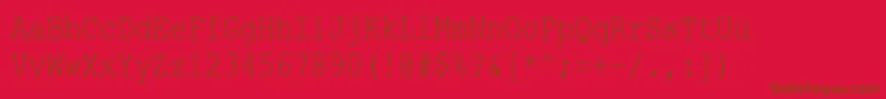 CourierNewCyr80n Font – Brown Fonts on Red Background