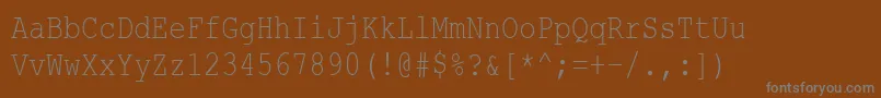 Шрифт CourierNewCyr80n – серые шрифты на коричневом фоне