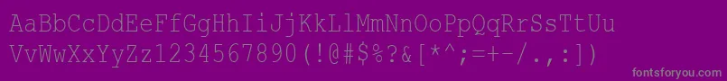CourierNewCyr80n Font – Gray Fonts on Purple Background