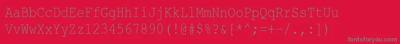 CourierNewCyr80n Font – Gray Fonts on Red Background