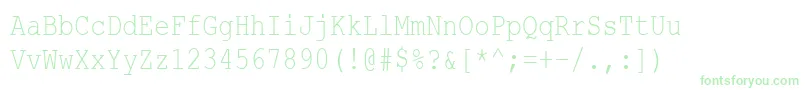 CourierNewCyr80n-Schriftart – Grüne Schriften auf weißem Hintergrund