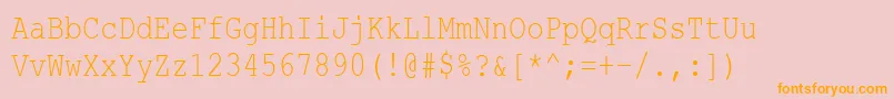 CourierNewCyr80n Font – Orange Fonts on Pink Background