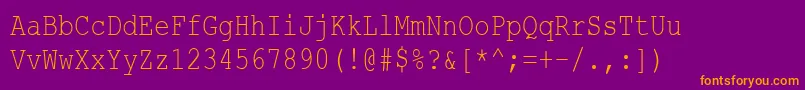 CourierNewCyr80n Font – Orange Fonts on Purple Background