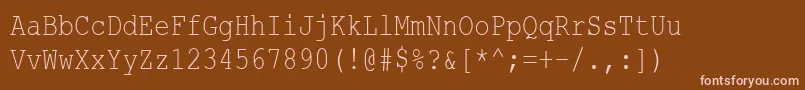 CourierNewCyr80n Font – Pink Fonts on Brown Background
