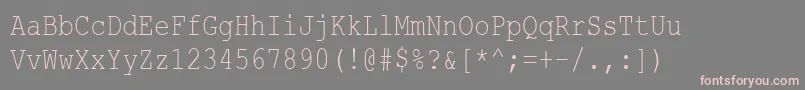 CourierNewCyr80n Font – Pink Fonts on Gray Background