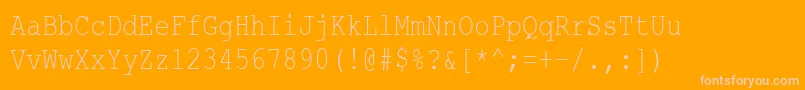 CourierNewCyr80n Font – Pink Fonts on Orange Background