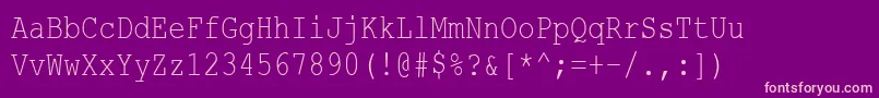 CourierNewCyr80n Font – Pink Fonts on Purple Background