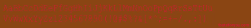 CourierNewCyr80n Font – Red Fonts on Brown Background