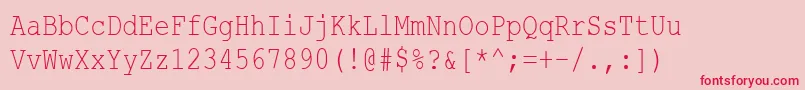 CourierNewCyr80n Font – Red Fonts on Pink Background