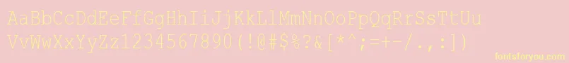 CourierNewCyr80n Font – Yellow Fonts on Pink Background