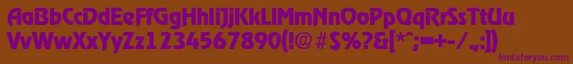 RagtimeBold Font – Purple Fonts on Brown Background
