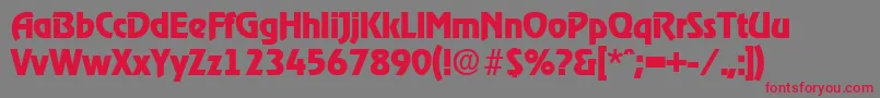 RagtimeBold Font – Red Fonts on Gray Background