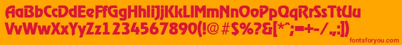 RagtimeBold Font – Red Fonts on Orange Background