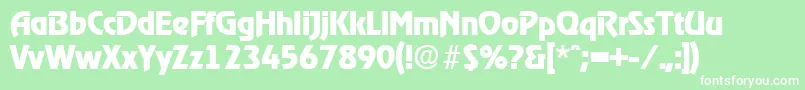 RagtimeBold Font – White Fonts on Green Background