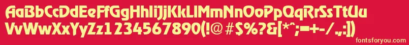 RagtimeBold Font – Yellow Fonts on Red Background