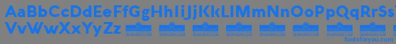 AquawaxBlackTrial Font – Blue Fonts on Gray Background