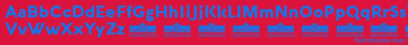 AquawaxBlackTrial Font – Blue Fonts on Red Background
