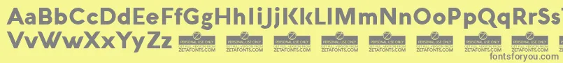 フォントAquawaxBlackTrial – 黄色の背景に灰色の文字