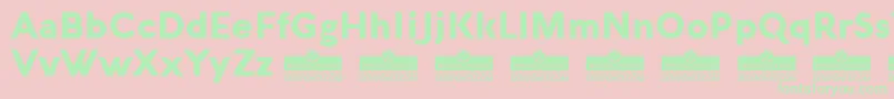 AquawaxBlackTrial Font – Green Fonts on Pink Background