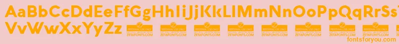 AquawaxBlackTrial Font – Orange Fonts on Pink Background