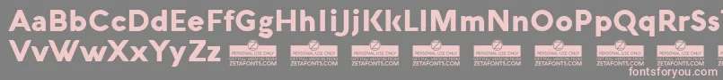 フォントAquawaxBlackTrial – 灰色の背景にピンクのフォント
