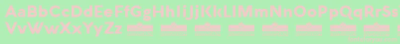 AquawaxBlackTrial Font – Pink Fonts on Green Background